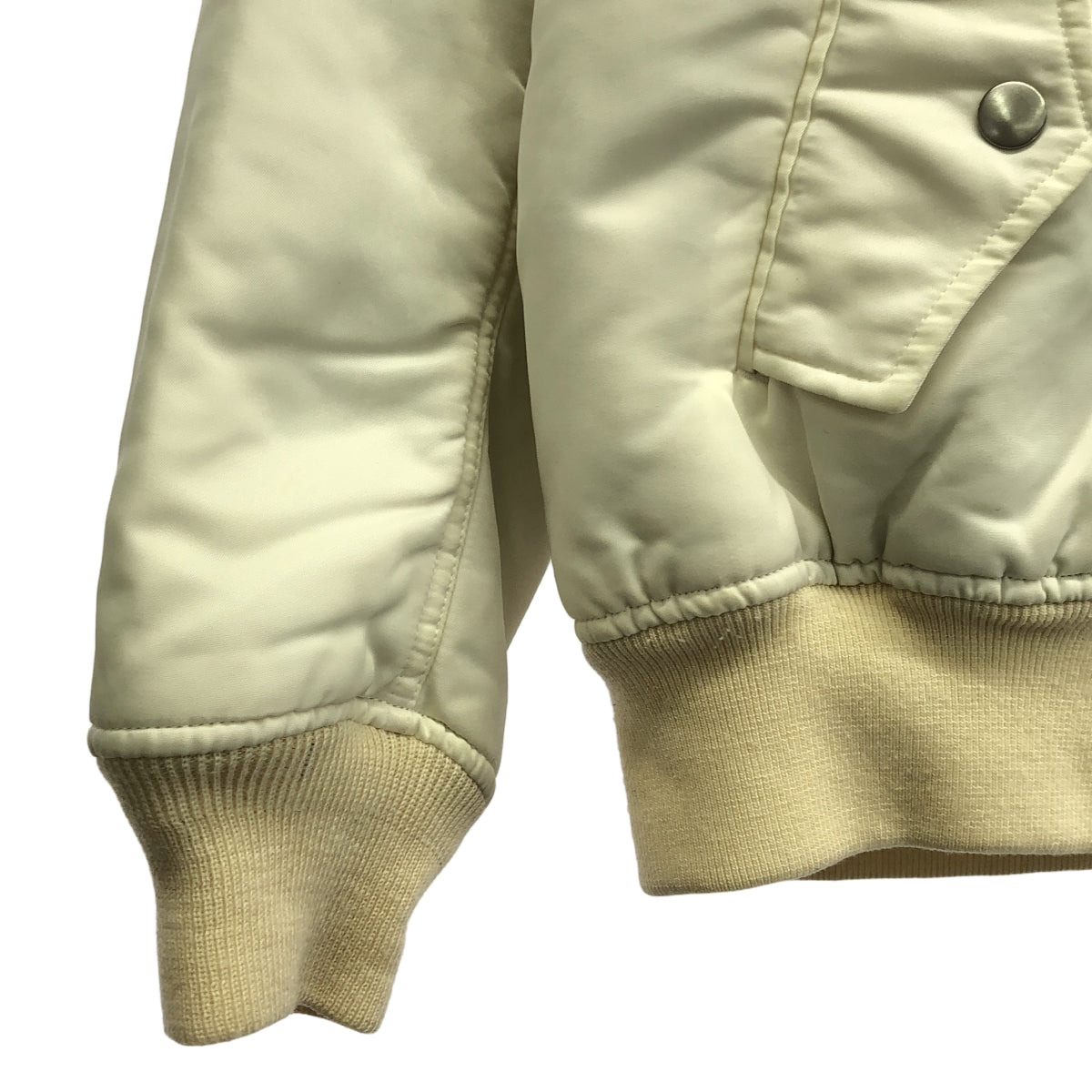 GVGV / 지비지비 | LACE UP MA-1 BLOUSON 블루존 재킷 | 34 | 화이트 | 여성