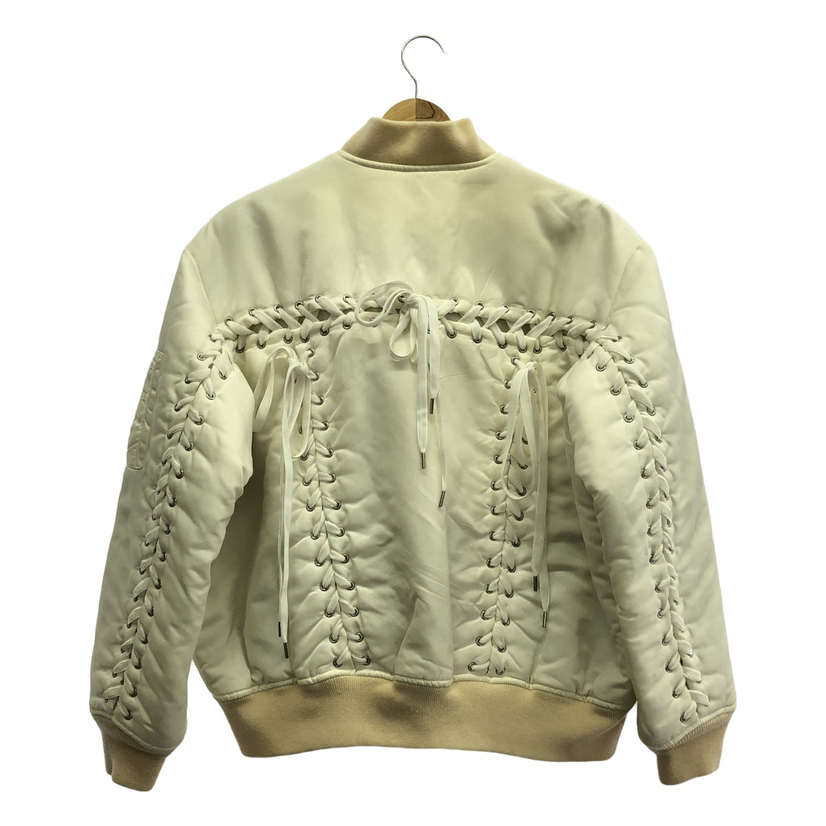 GVGV / 지비지비 | LACE UP MA-1 BLOUSON 블루존 재킷 | 34 | 화이트 | 여성