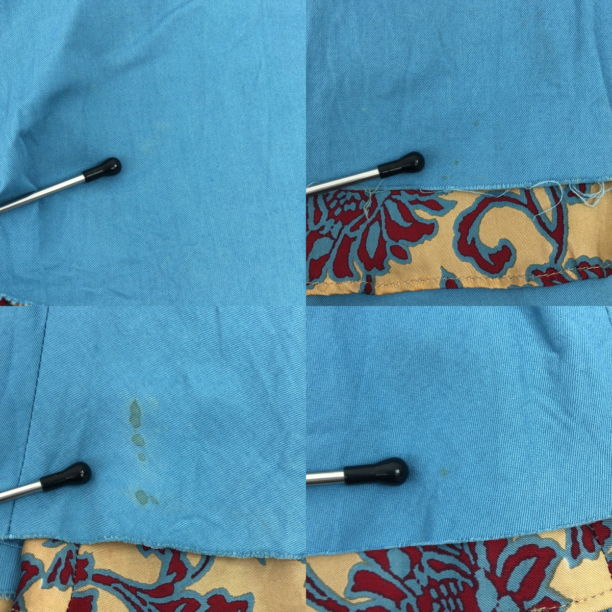 machiko jinto / マチコジント | キュプラ 総柄 カットオフ スカート / 裏地付き | L | ブラウン/ブルー | レディース