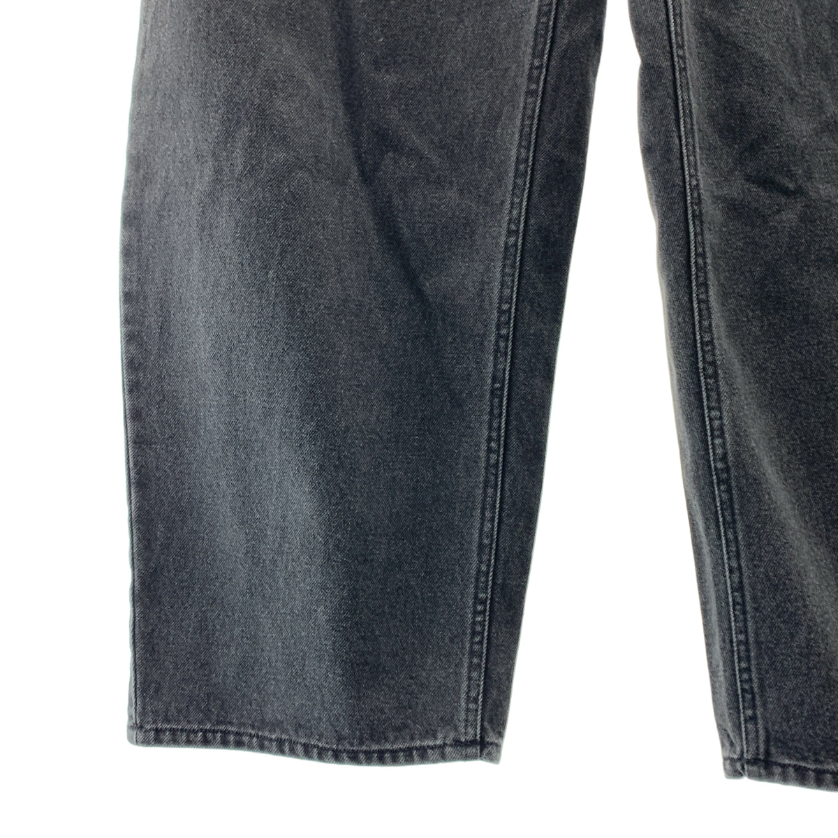 MUVEIL / 뮤베일 | × Dickies / 디키즈 레이스 장식 블랙 데님 와이드 팬츠 | 40 |