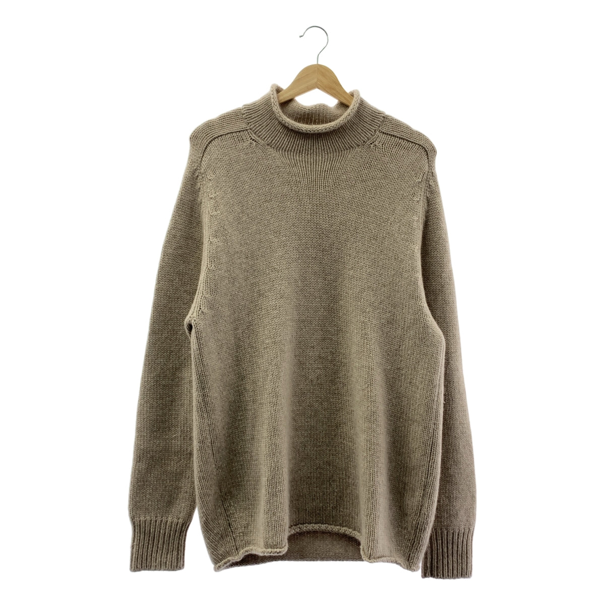 【미품】 MAATEE &amp; SONS / 마티 &amp; 샌즈 | ROLLNECK P / O SWEATER 캐시미어 롤 넥 풀오버 니트 | 2 | 베이지 | 남성
