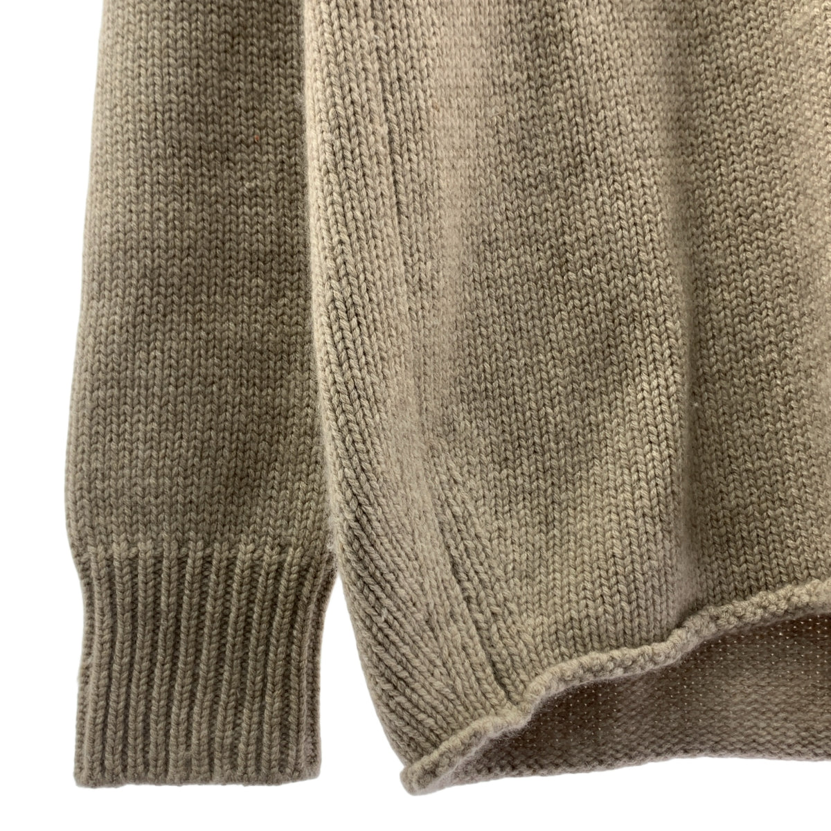 【미품】 MAATEE &amp; SONS / 마티 &amp; 샌즈 | ROLLNECK P / O SWEATER 캐시미어 롤 넥 풀오버 니트 | 2 | 베이지 | 남성