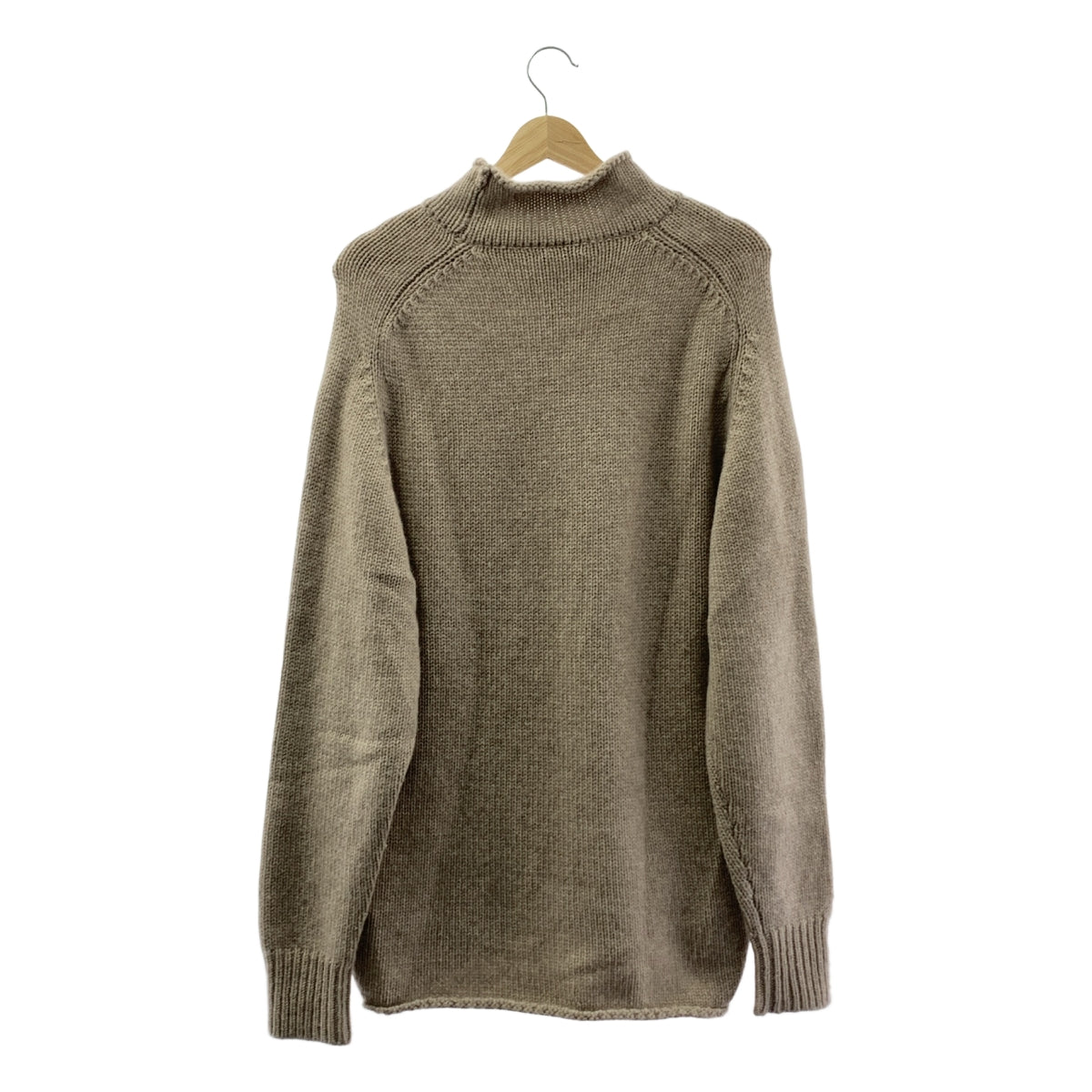 【미품】 MAATEE &amp; SONS / 마티 &amp; 샌즈 | ROLLNECK P / O SWEATER 캐시미어 롤 넥 풀오버 니트 | 2 | 베이지 | 남성