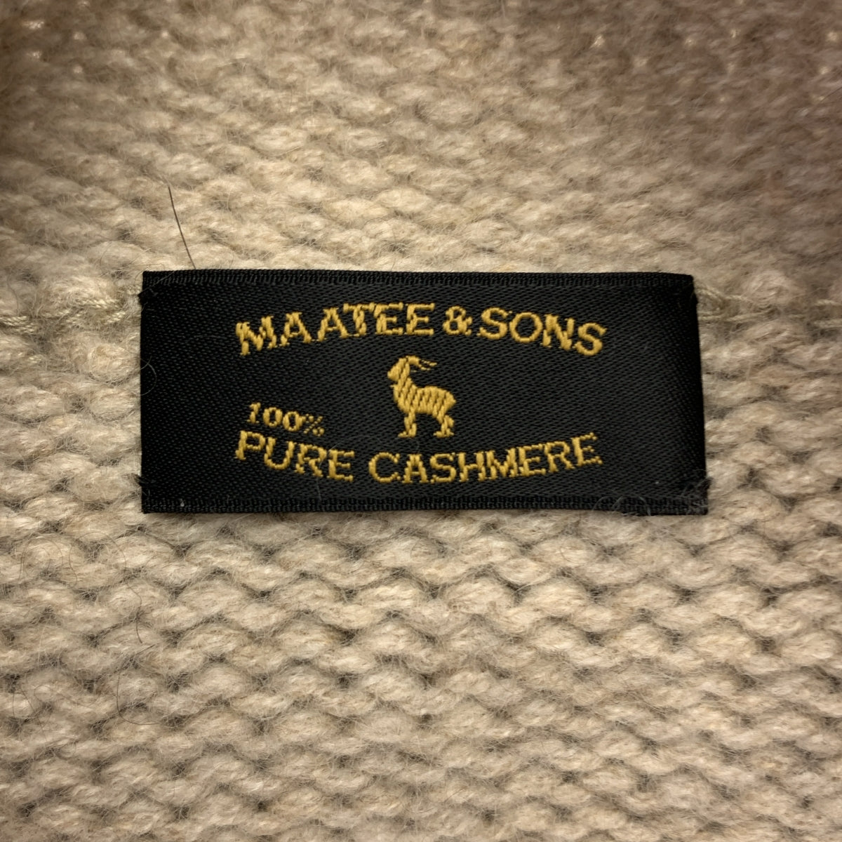 【미품】 MAATEE &amp; SONS / 마티 &amp; 샌즈 | ROLLNECK P / O SWEATER 캐시미어 롤 넥 풀오버 니트 | 2 | 베이지 | 남성