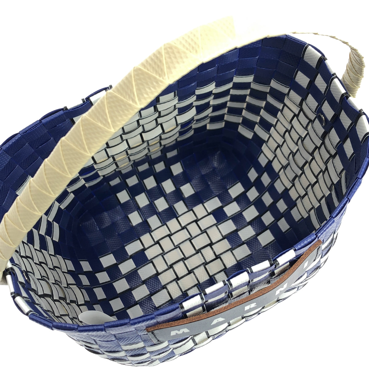 MARNI / Marni | MARNI MARKET One-handle basket bag | Navy/White | Women's