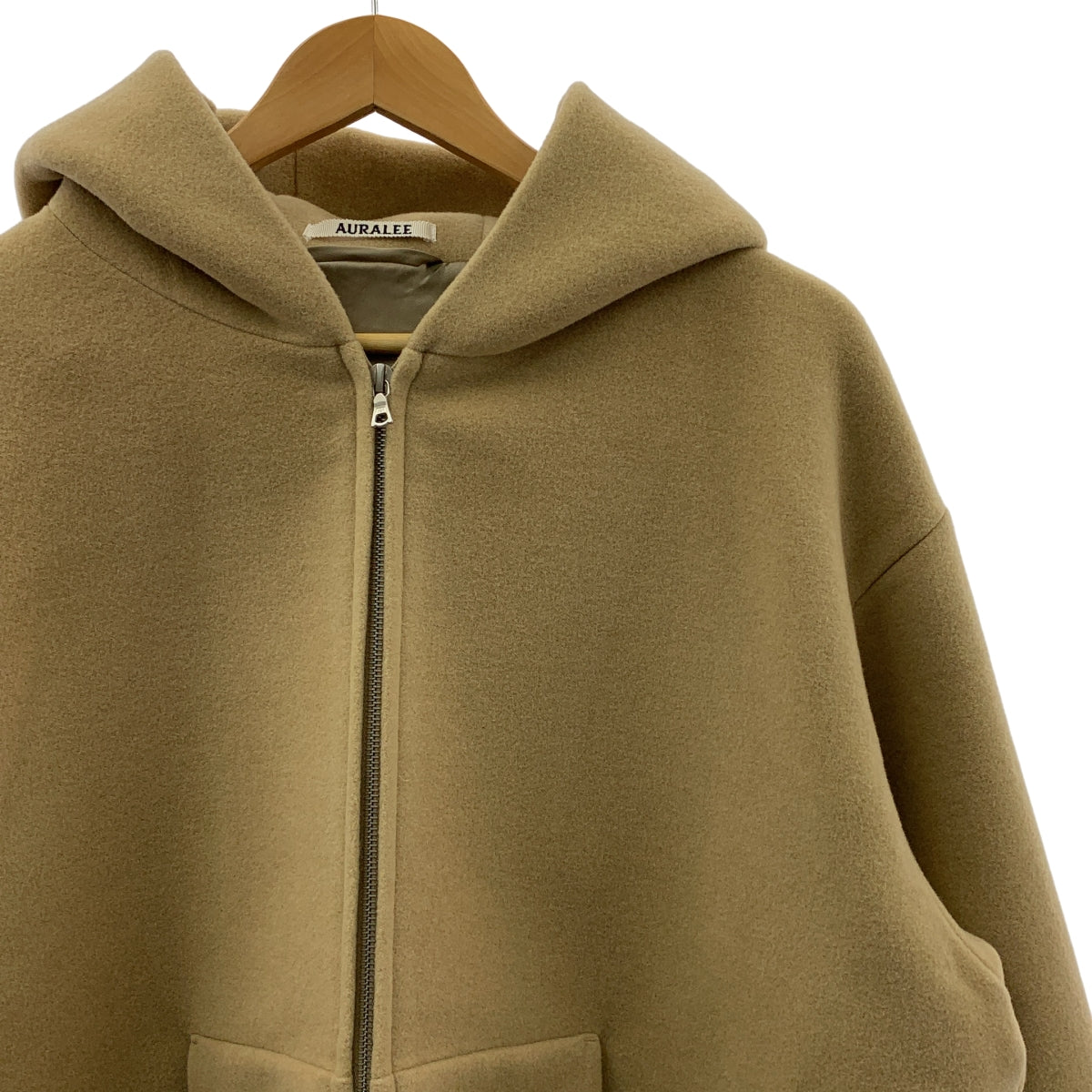 【미품】 AURALEE / 오라리 | 2024AW | DOUBLE CLOTH HEAVY WOOL PILE ZIP HOODIE 헤비 울 지퍼 파커 | 4 |