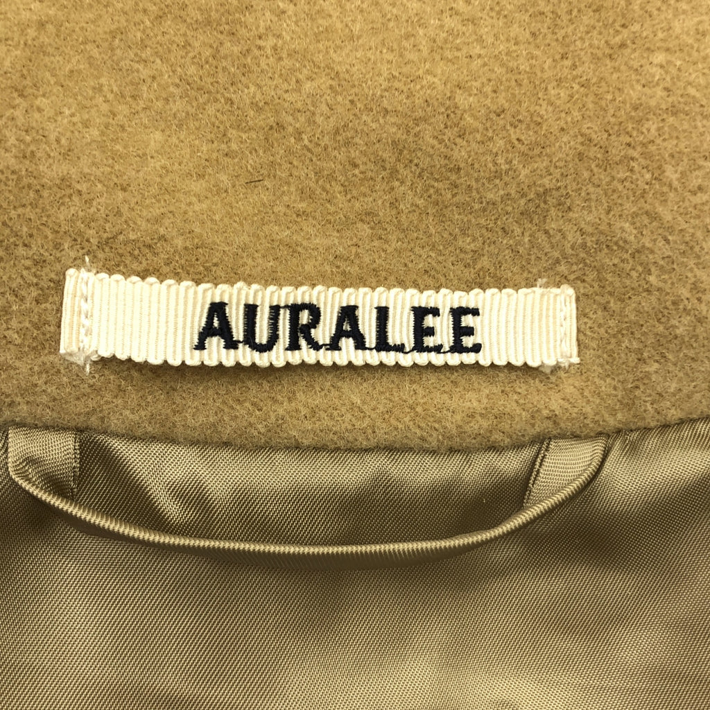【近全新】AURALEE | 2024秋冬系列 | 雙層加厚羊毛拉鍊連帽衫 | 4碼 | 駝色 | 男款