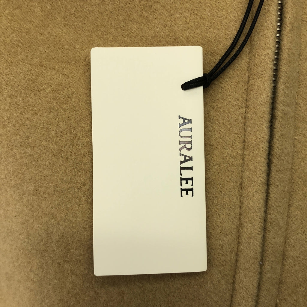 【近全新】AURALEE | 2024秋冬系列 | 雙層加厚羊毛拉鍊連帽衫 | 4碼 | 駝色 | 男款