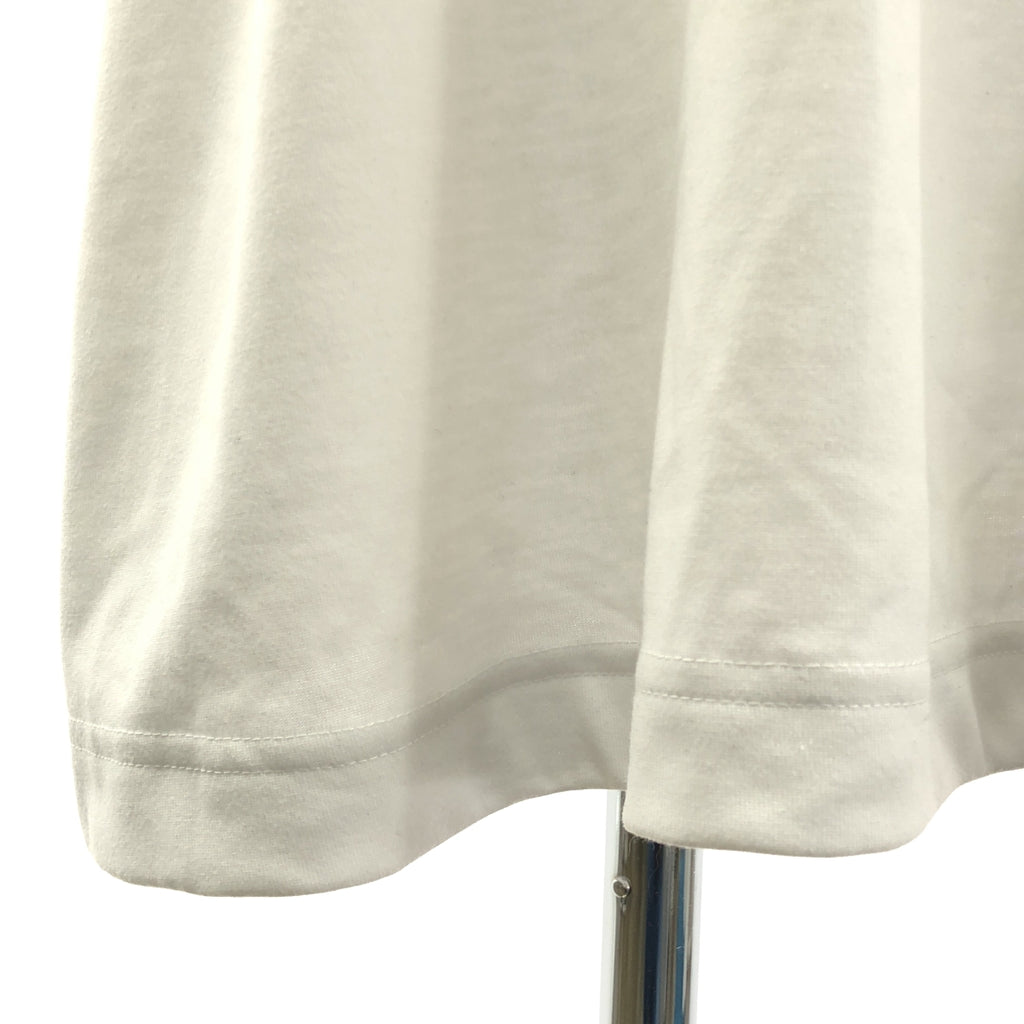 【미품】 COMME des GARCONS HOMME PLUS / 콤데 갤슨 옴플루스 | 2024SS | 폴리 에스테르 로고 프린트 립 패치 롱 컷 톱 | L | 화이트 | 남성