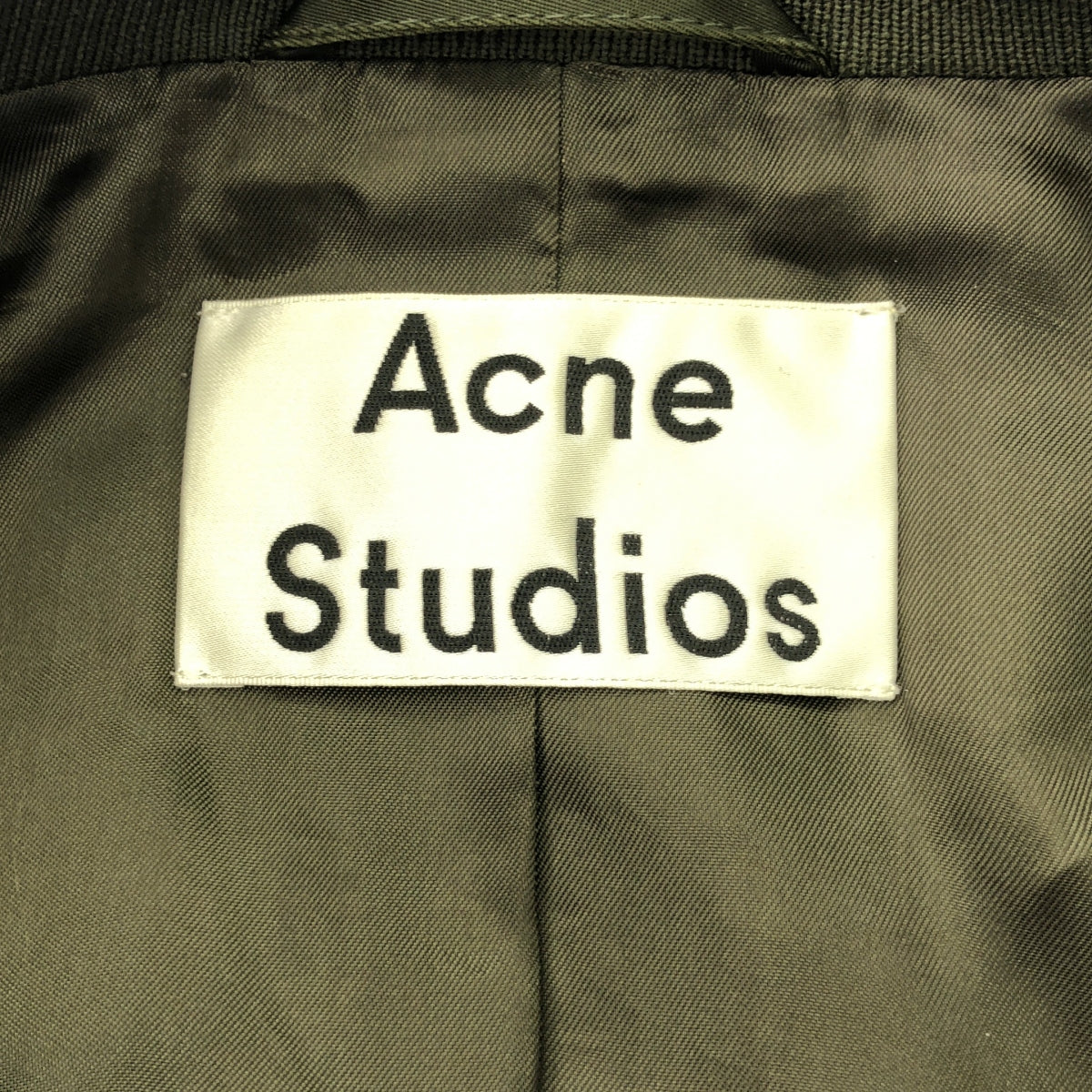 Acne Studios / 여드름 스튜디오 | ENCORE SHINE 나일론 봄버 재킷 | 34 | 다크 그린 | 여성
