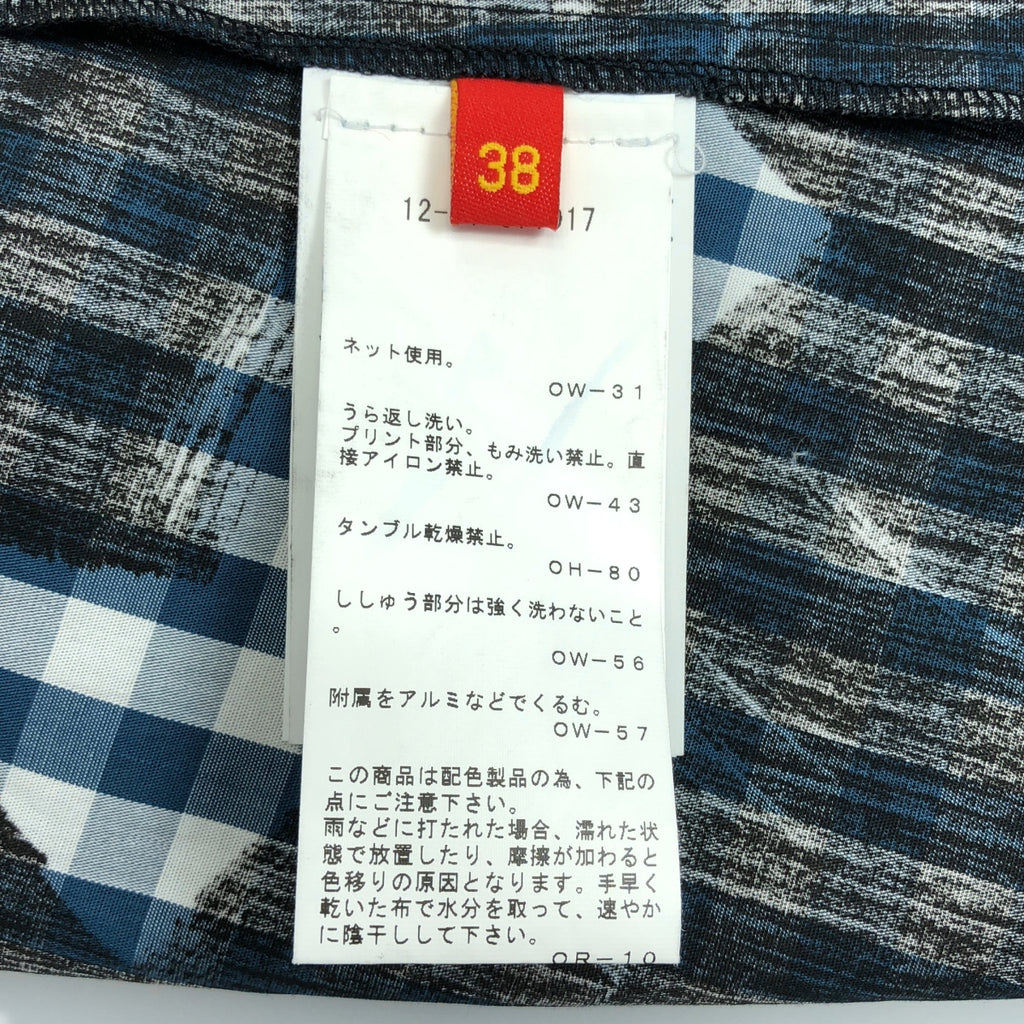 【美品】  VIVIENNE WESTWOOD RED LABEL / ヴィヴィアンウエストウッドレッドレーベル | Plaid Love Shirt チェック オーバープリント ラブシャツ | 38 | ブラック / ブルー / ホワイト | レディース