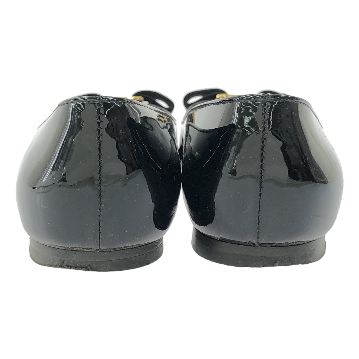 Salvatore Ferragamo | 漆皮標誌平底高跟鞋 | 尺寸 5 | 黑色 | 女款