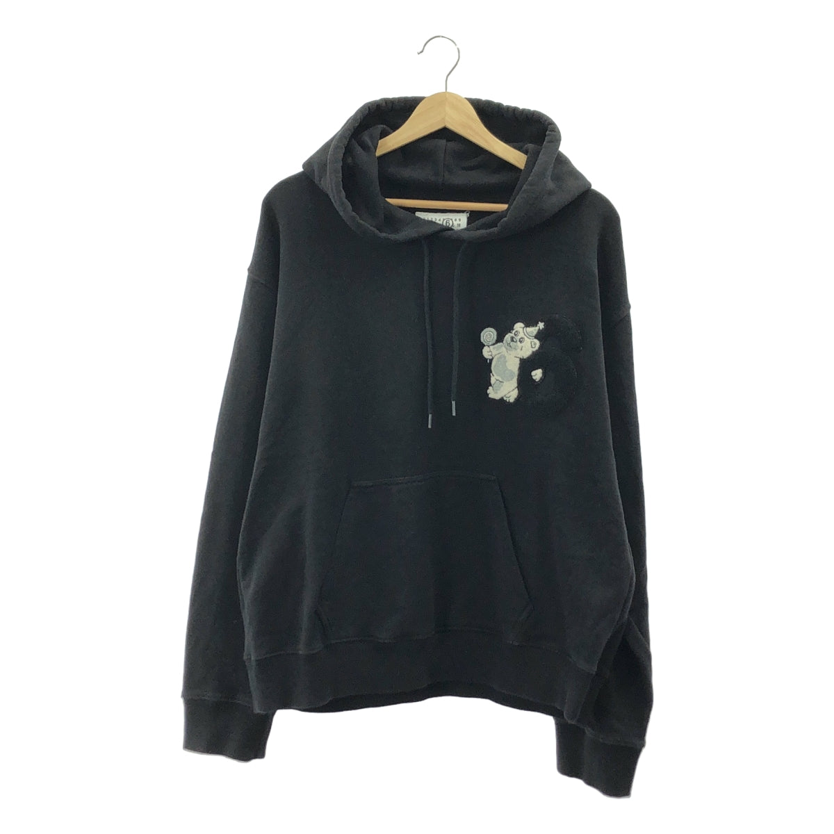 MM6 Maison Margiela / エムエムシックスメゾンマルジェラ | 2024AW | Circus Bear＆ロゴ ワッペン オーバーサイズフィット プルオーバーパーカー / ユニセックス | M |