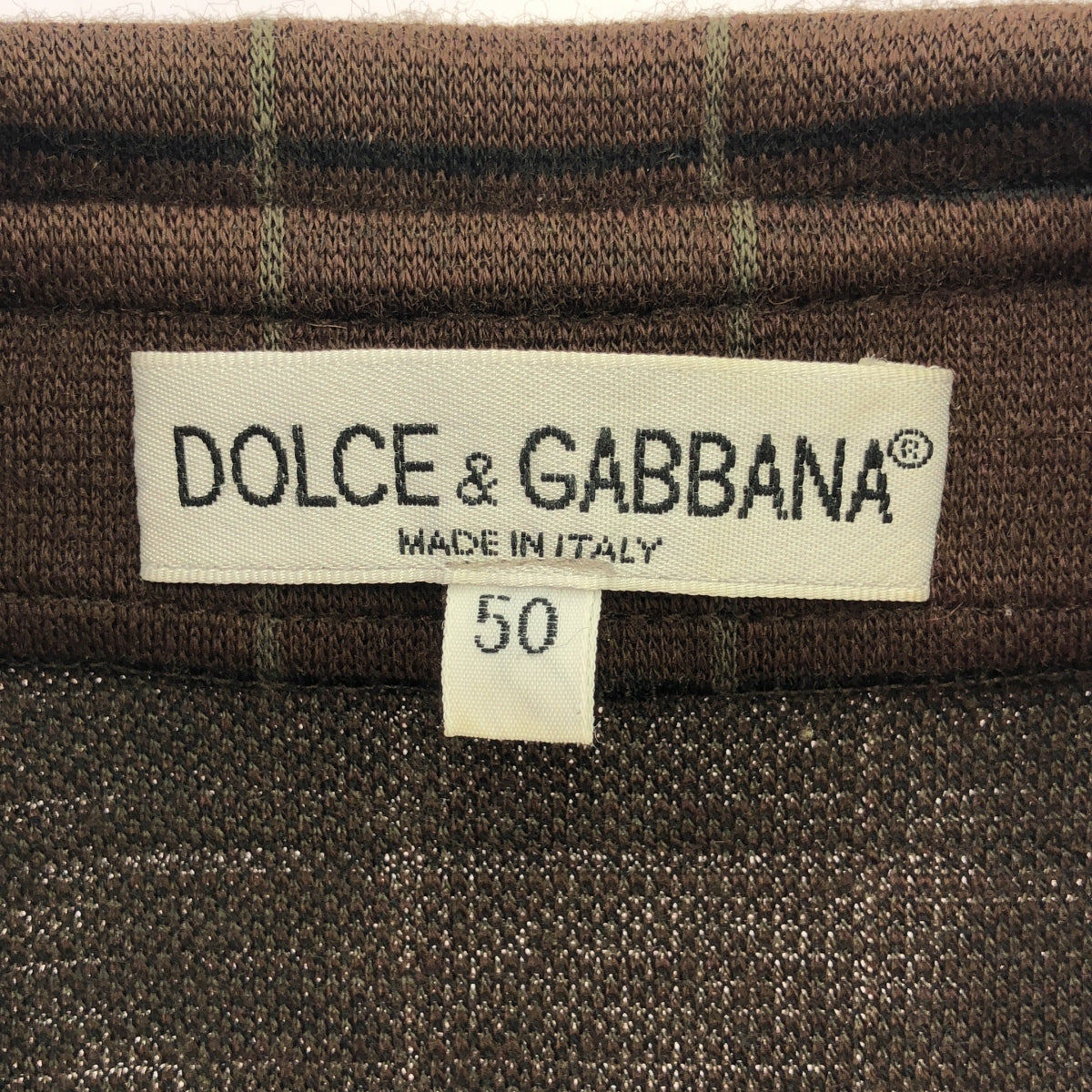 DOLCE &amp; GABBANA / Dolce &amp; Gabbana Dolgaba | Button logo regular collar knit shirt | 50 | Brown | Men's