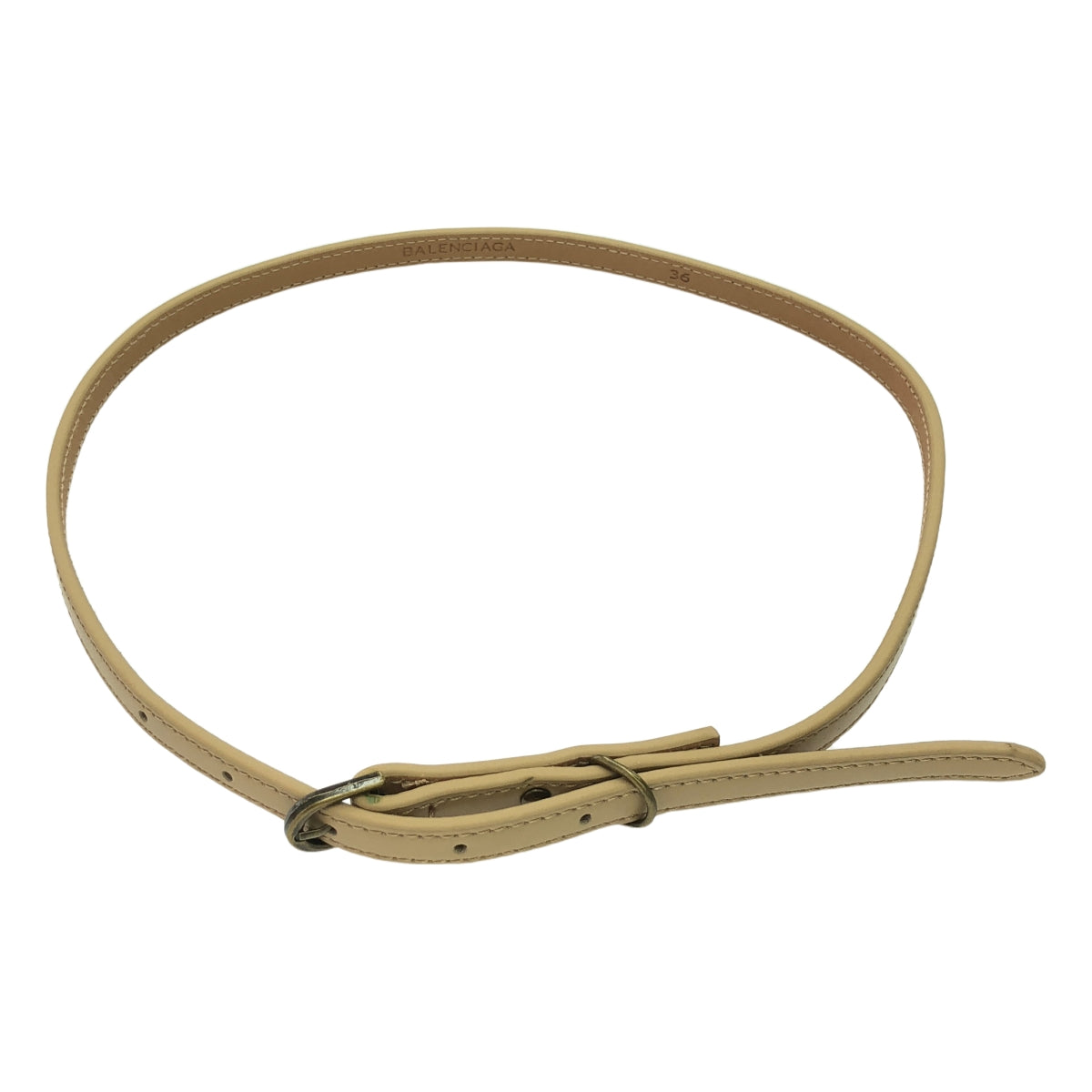 [狀況良好] 巴黎世家 | 100% 絲綢 / 絲質全身印花褶皺腰帶連身裙 | 36 |米色/粉紅色|女性的