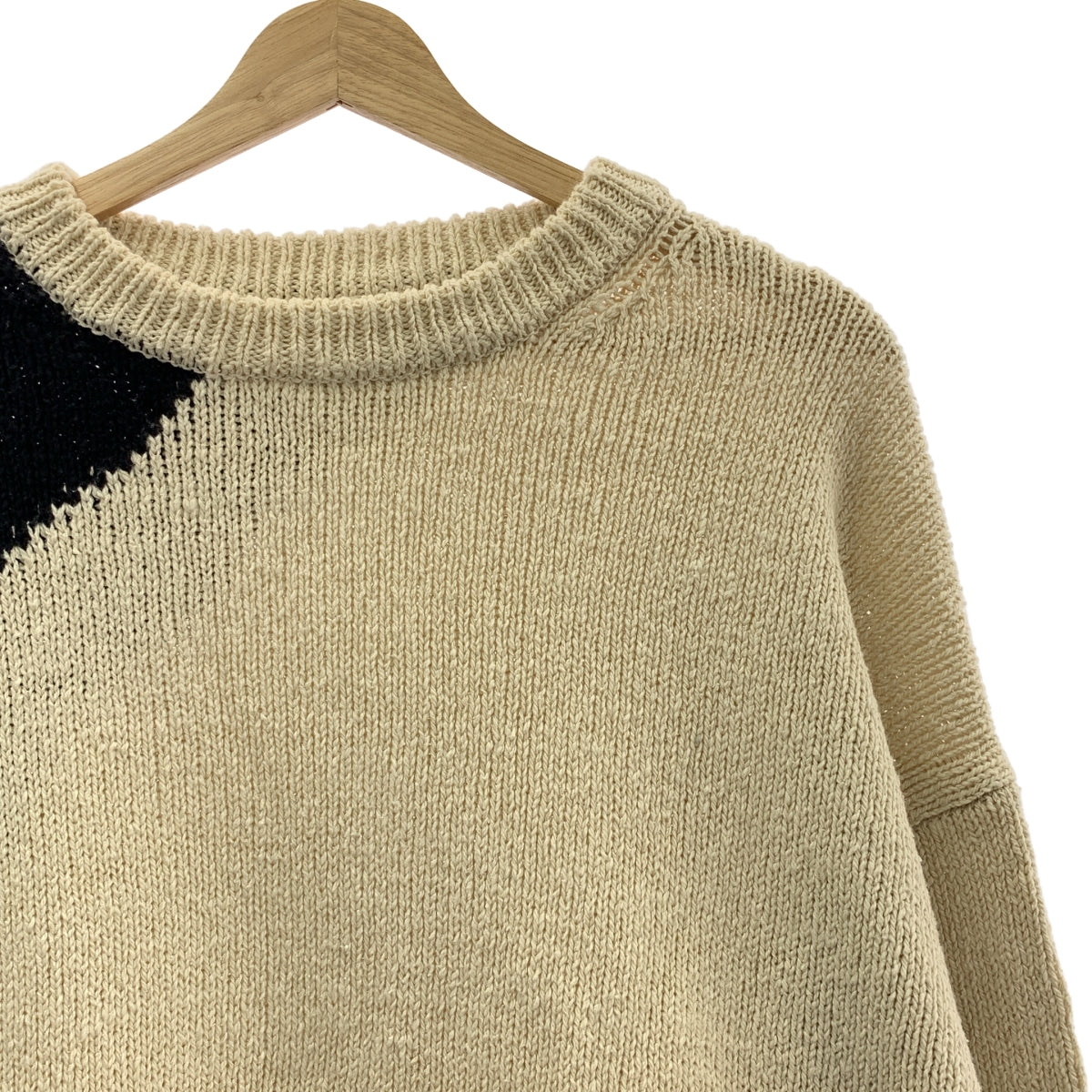 YOKE / 요크 | 2023SS | INTARSIA COTTON CREW NECK SWEATER 인터샤 코튼 크루넥 스웨터 니트 | 4 | 남성