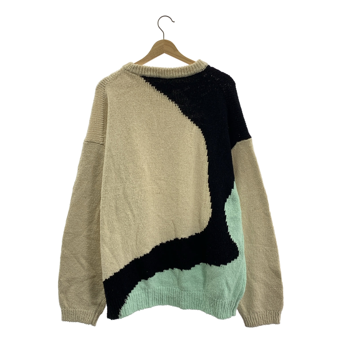 YOKE / 요크 | 2023SS | INTARSIA COTTON CREW NECK SWEATER 인터샤 코튼 크루넥 스웨터 니트 | 4 | 남성