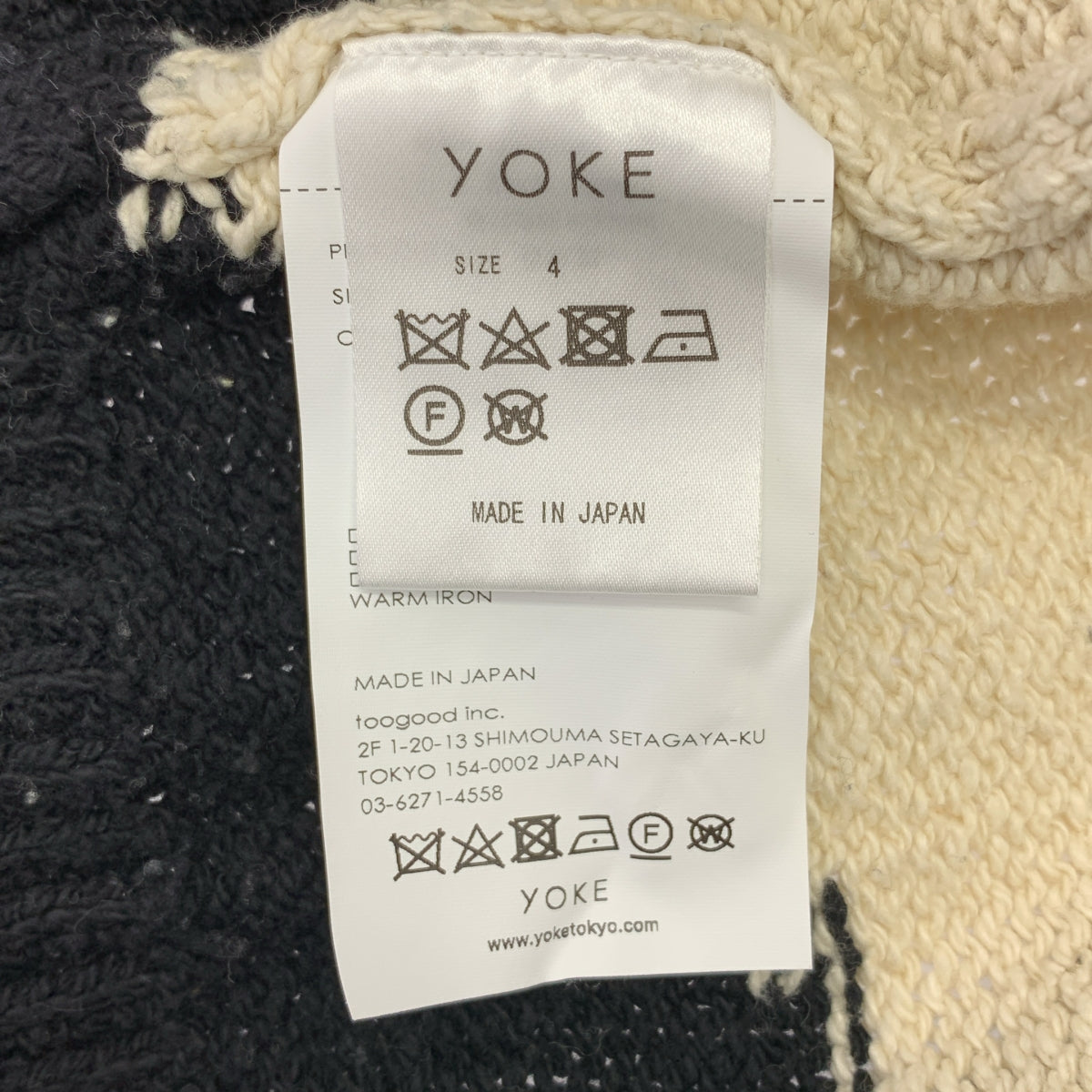 YOKE / 요크 | 2023SS | INTARSIA COTTON CREW NECK SWEATER 인터샤 코튼 크루넥 스웨터 니트 | 4 | 남성