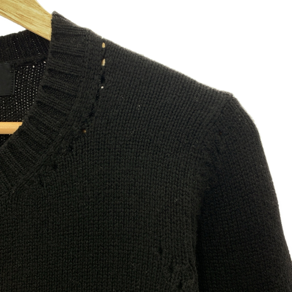 COMME des GARCONS | 經編布料2011秋冬 |羊毛圓領口袋長開襟衫 |