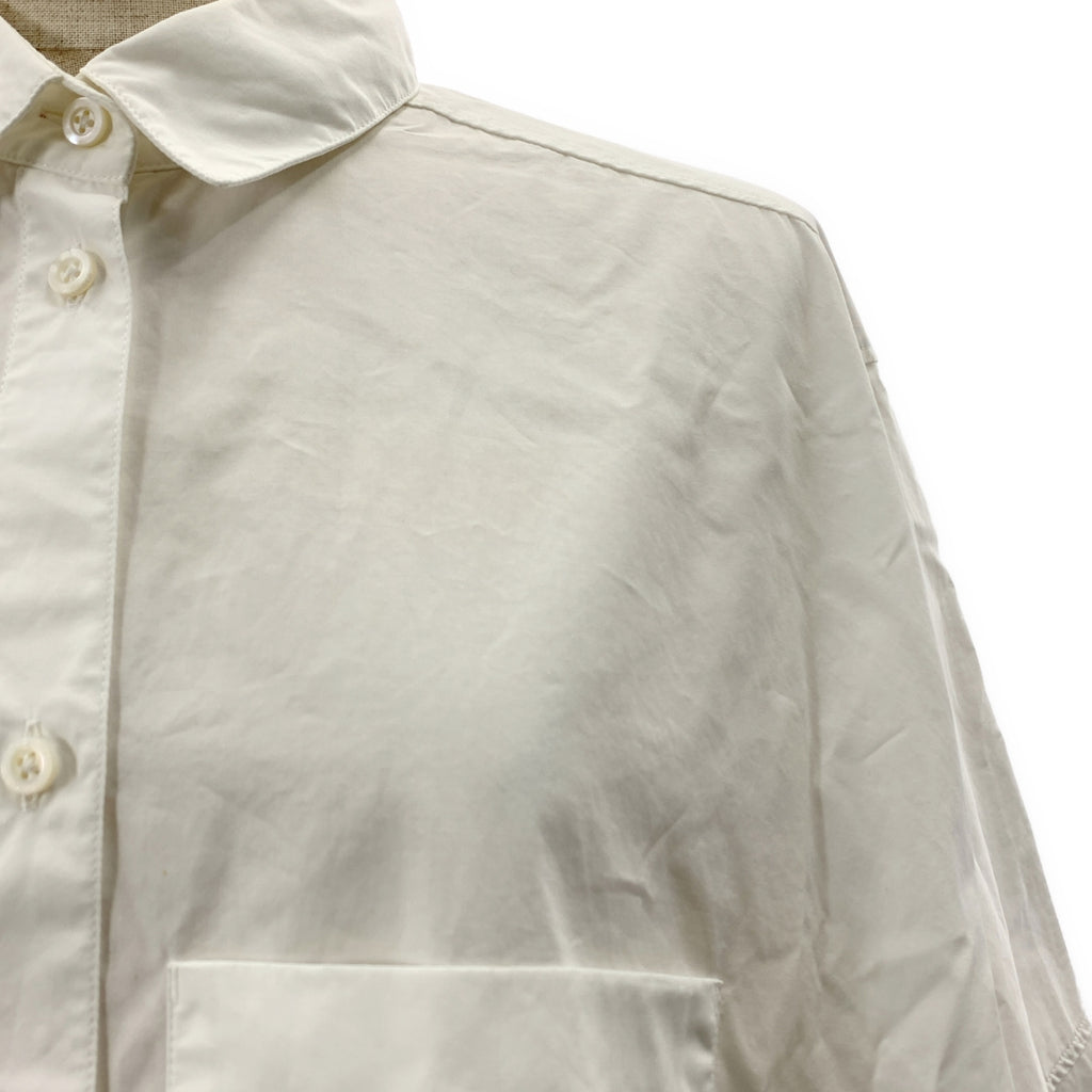 JIL SANDER / ジルサンダー | 2023SS | コットン エンブロイダリーワンポイントロゴ ポケット付き オーバー シャツ ワンピース | 34 | レディース