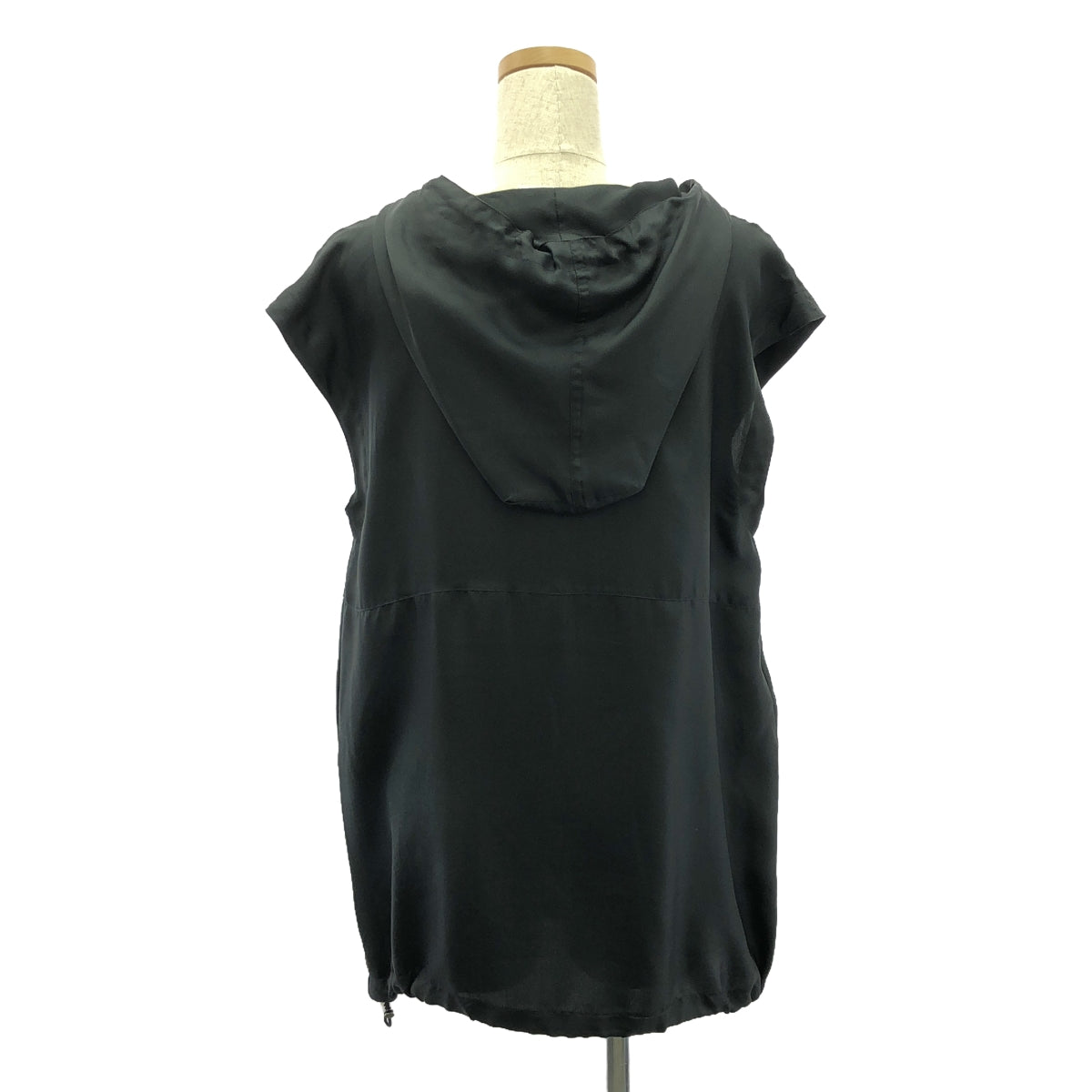 [Beautiful Condition] Maison Margiela | 2017SS | Silk hooded pullover | Size 38 | Black | Women's