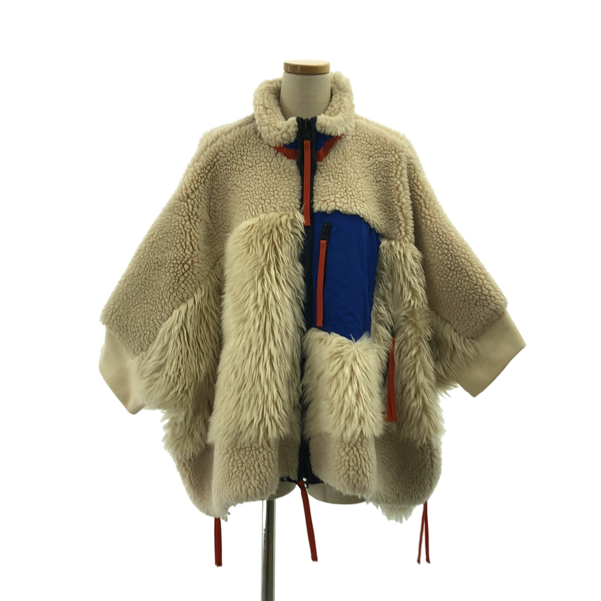 sacai / サカイ | 2021AW | Faux Shearling × Faux Fur Blouson / ファー ドッキング ボア オーバー ジャケット ブルゾン / 総裏地 | 4 | レディース