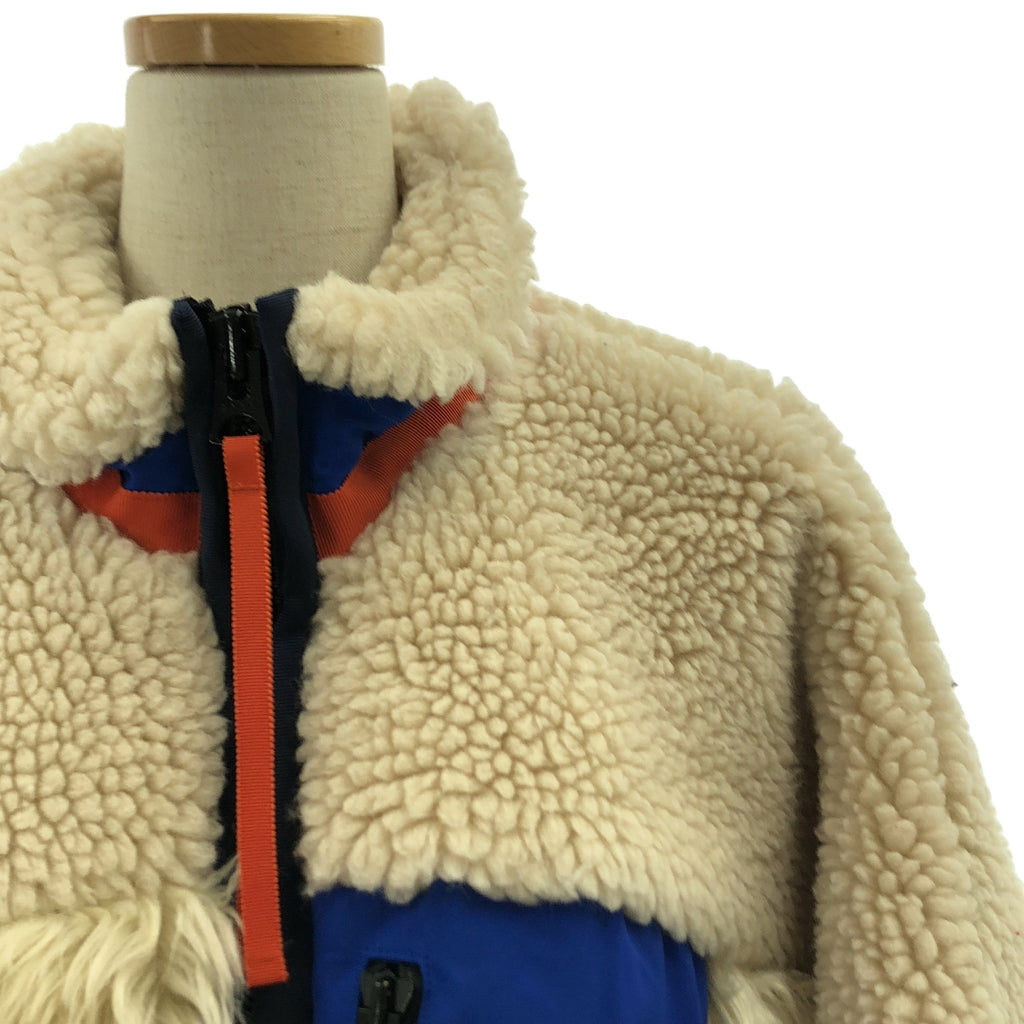 sacai / サカイ | 2021AW | Faux Shearling × Faux Fur Blouson / ファー ドッキング ボア オーバー ジャケット ブルゾン / 総裏地 | 4 | レディース