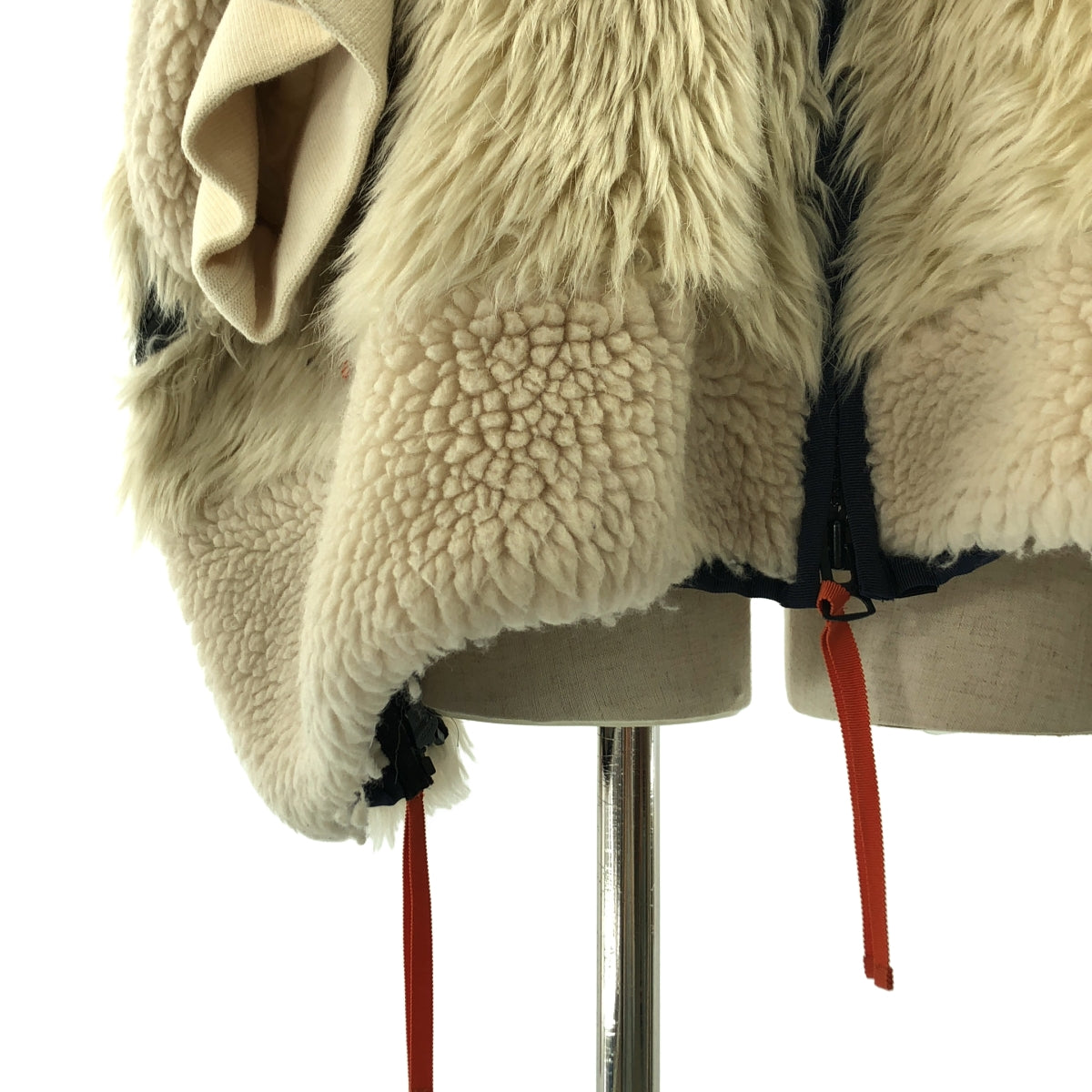 sacai / サカイ | 2021AW | Faux Shearling × Faux Fur Blouson / ファー ドッキング ボア オーバー ジャケット ブルゾン / 総裏地 | 4 | レディース