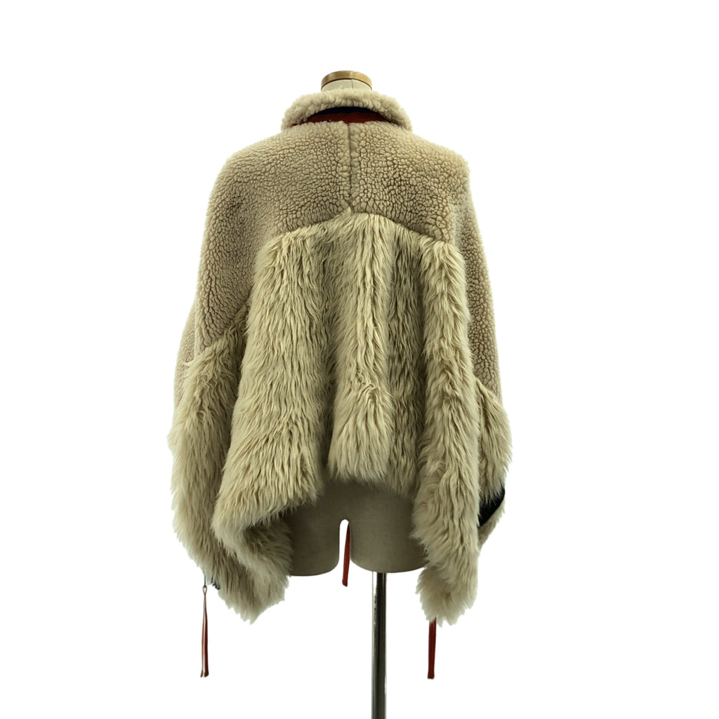 sacai / サカイ | 2021AW | Faux Shearling × Faux Fur Blouson / ファー ドッキング ボア オーバー ジャケット ブルゾン / 総裏地 | 4 | レディース