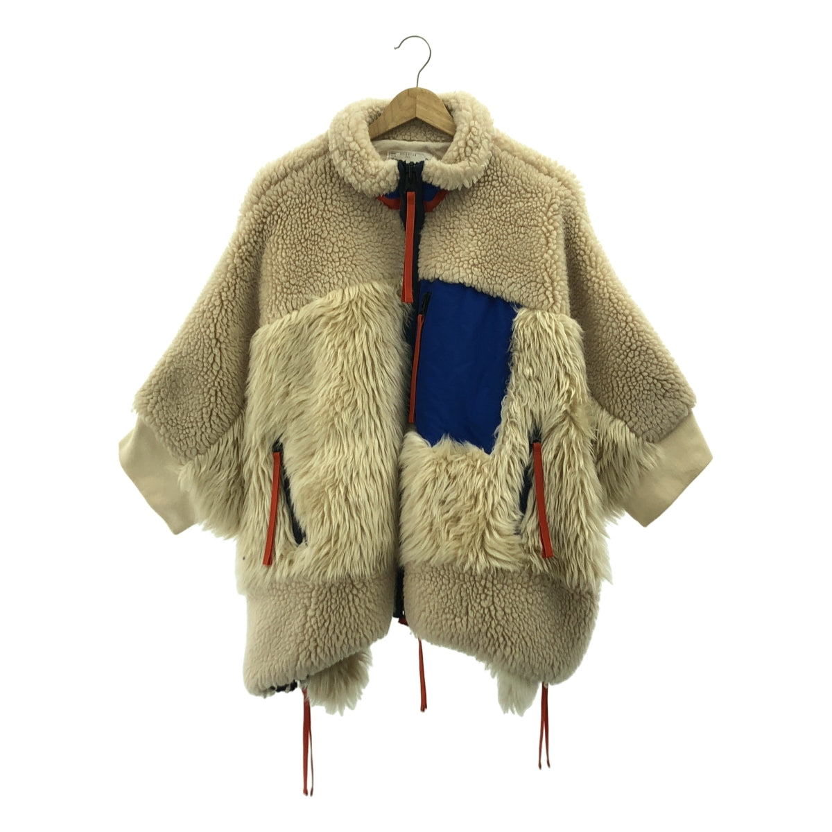 sacai / サカイ | 2021AW | Faux Shearling × Faux Fur Blouson / ファー ドッキング ボア オーバー ジャケット ブルゾン / 総裏地 | 4 | レディース