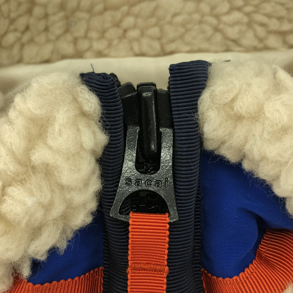 sacai / サカイ | 2021AW | Faux Shearling × Faux Fur Blouson / ファー ドッキング ボア オーバー ジャケット ブルゾン / 総裏地 | 4 | レディース