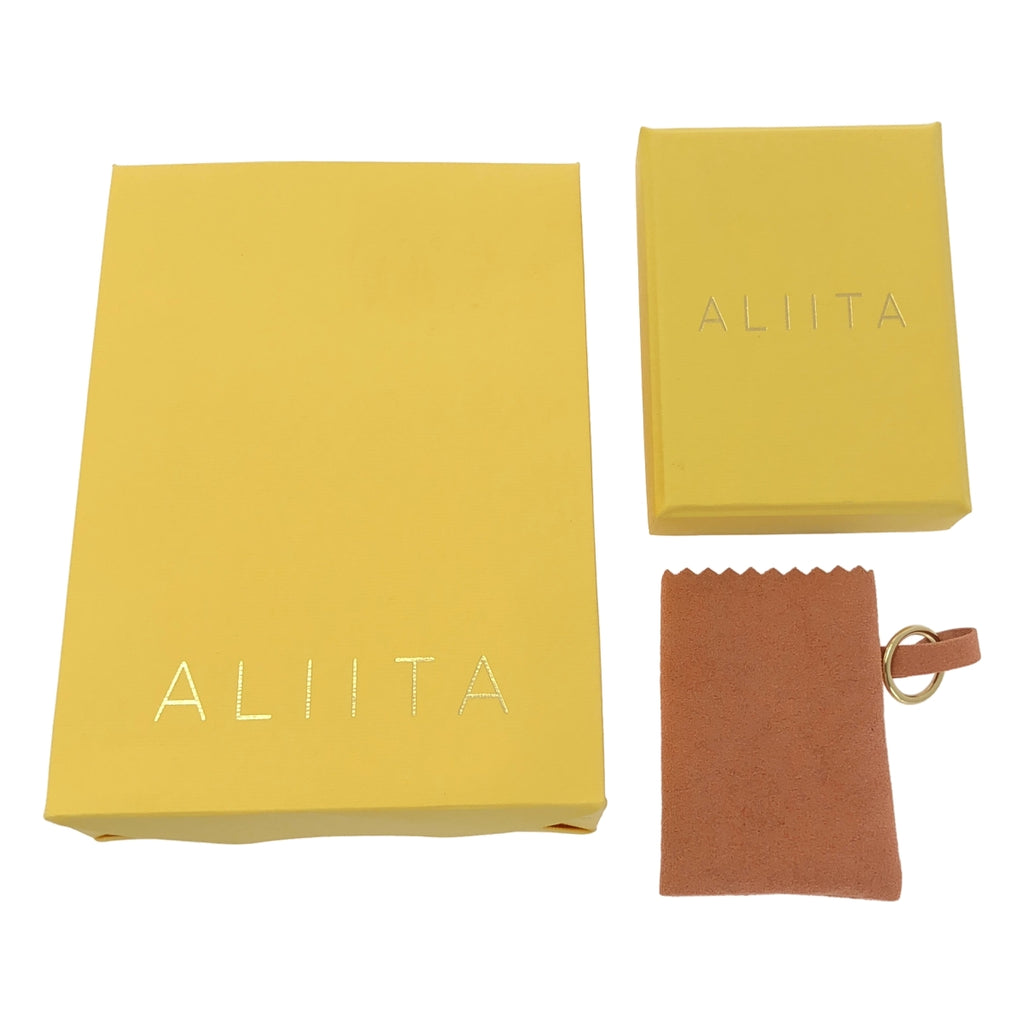 【미품】 ALIITA / 아리타 | K9YG COCODRILO 악어 에메랄드 코드 팔찌 | 골드 | 여성