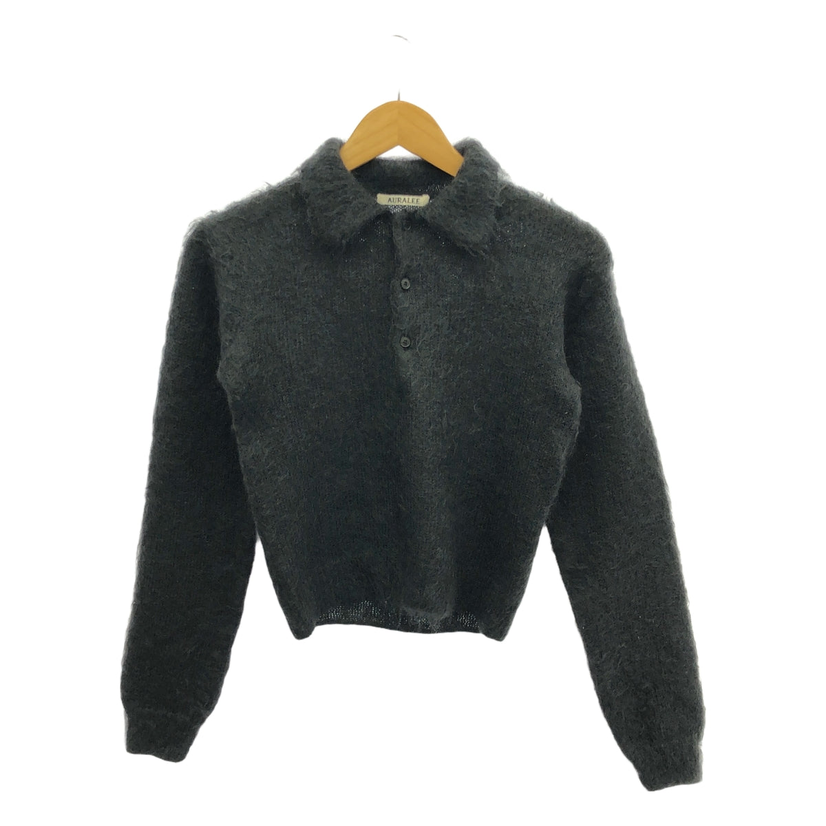 AURALEE | 2024AW | BRUSHED SUPER KID MOHAIR KNIT SHORT POLO | 1 | Women's