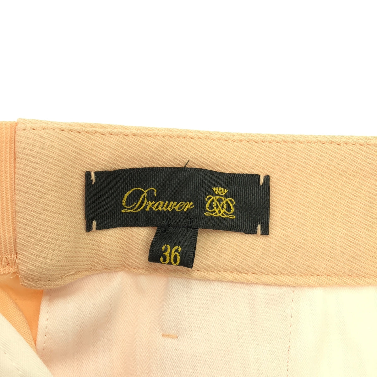 抽屜 |中心壓後褶前縫線褲 | 36 |米色 |女性的