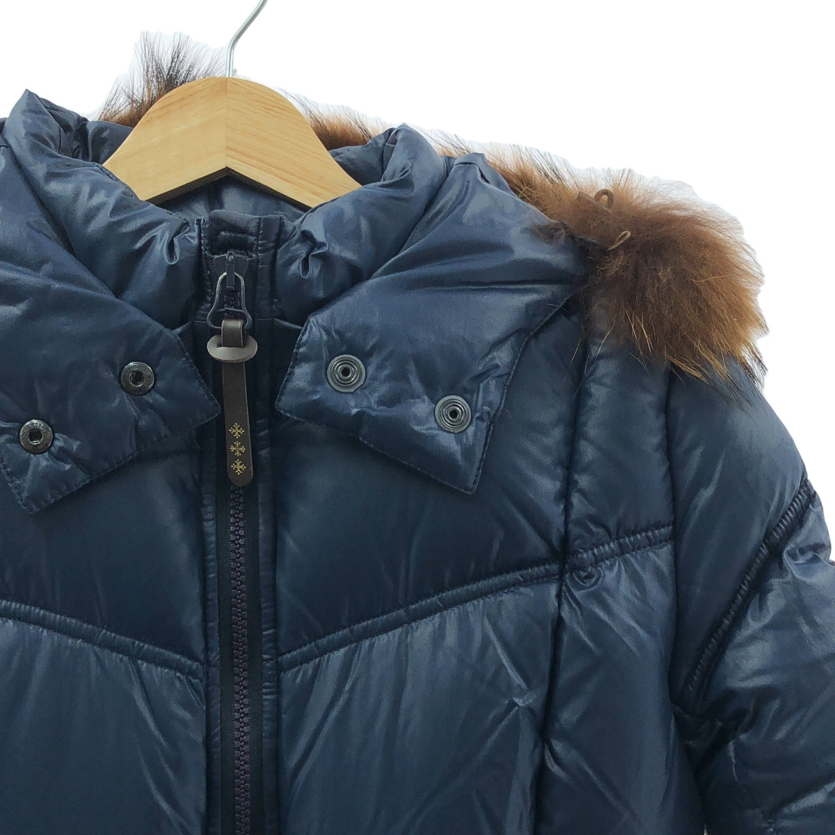 TATRAS | 波蘭浣熊毛連帽羽絨外套 | 36 | 海軍藍 | 女款