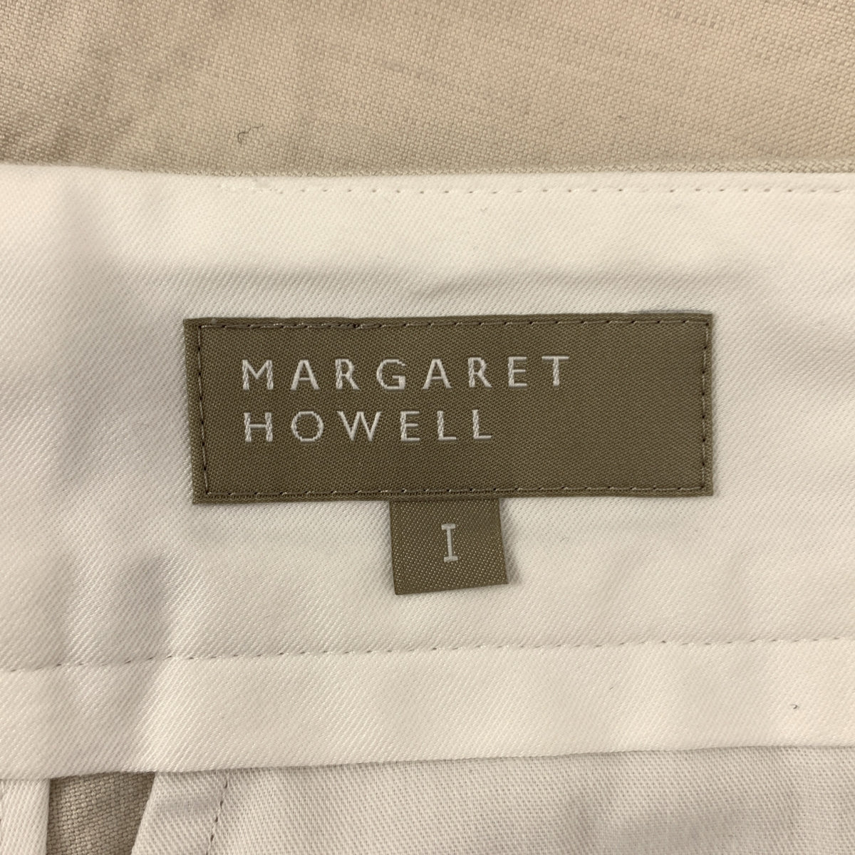 MARGARET HOWELL / マーガレットハウエル | COTTON LINEN SILKトラウザー パンツ | 1 | ベージュ | レディース
