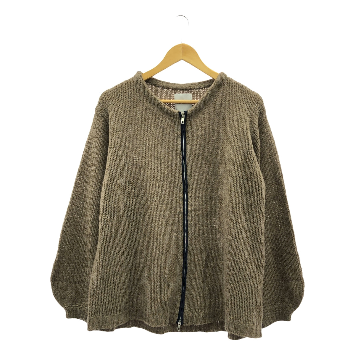 ANTHOM | 羊絨混紡泡泡袖開襟衫 | 38 | 摩卡色 | 女款