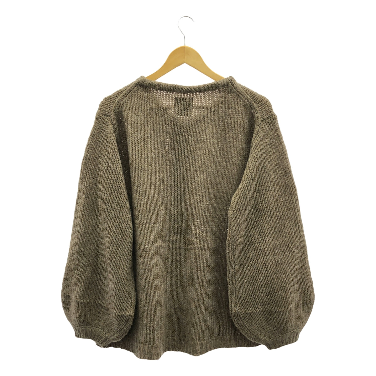 ANTHOM | 羊絨混紡泡泡袖開襟衫 | 38 | 摩卡色 | 女款