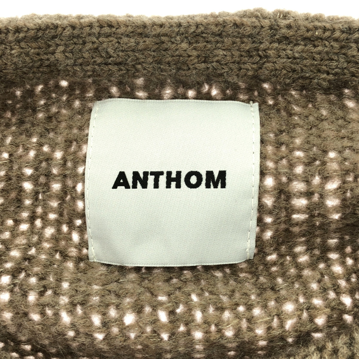 ANTHOM / アントム | カシミヤ混 パフスリーブカーディガン | 38 | モカ | レディース
