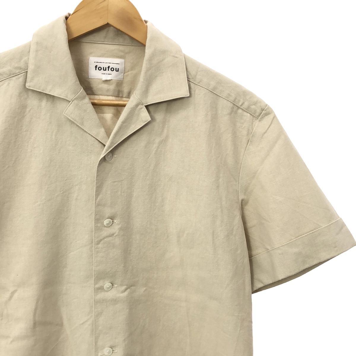 foufou / foufou | Summer in Karuizawa 2nd year / Open collar shirt | 1 | Beige | Men's