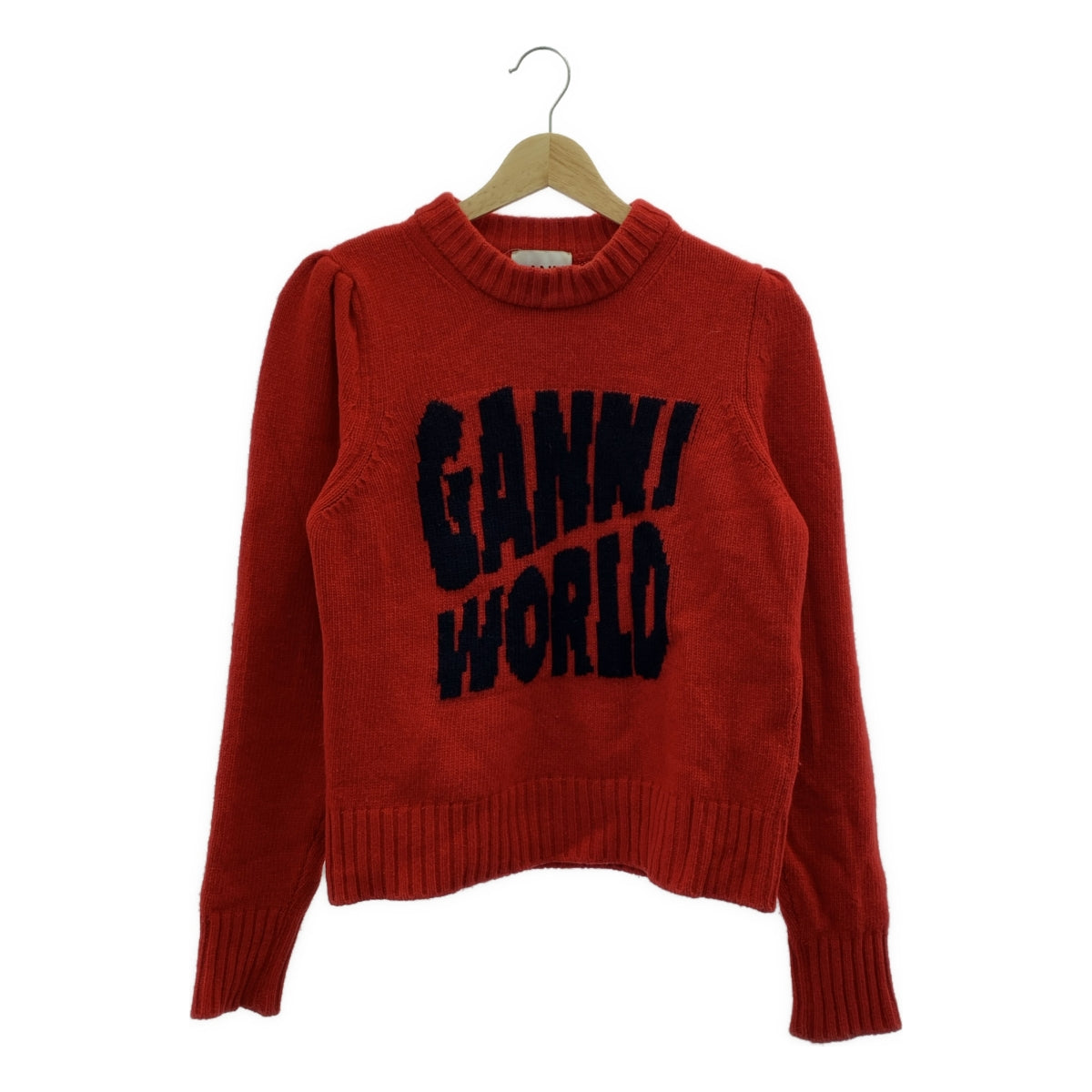 Ganni / Ganni | ganni world 泡泡袖圓領針織衫 | S 碼 |