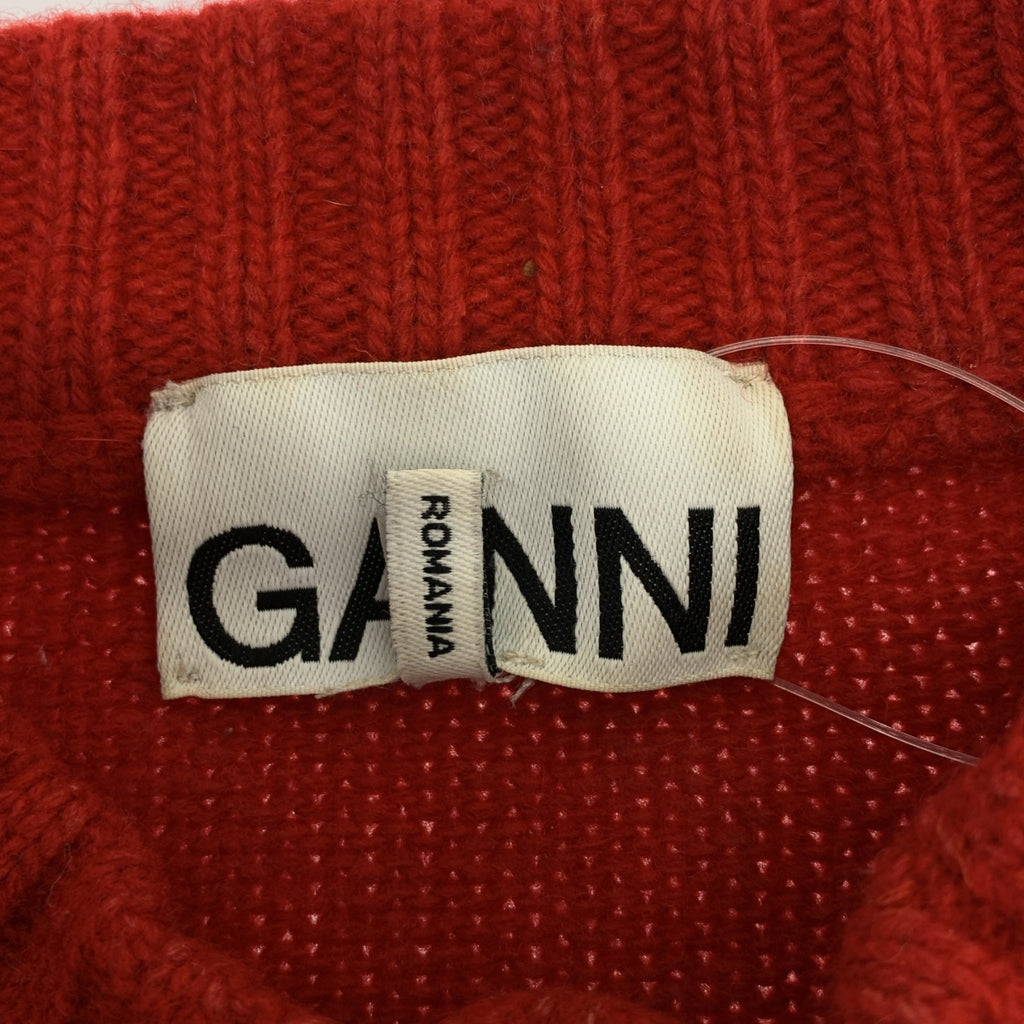 Ganni / Ganni | ganni world 泡泡袖圓領針織衫 | S 碼 |