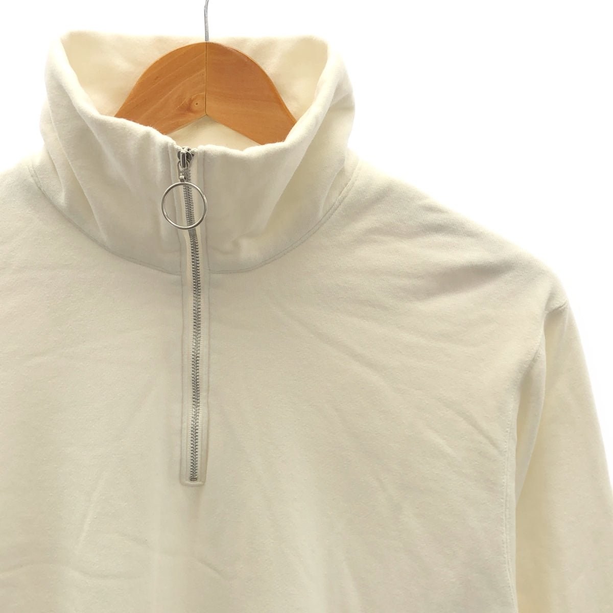 PHEENY / フィーニー | French terry hard zip P/O フレンチテリー ハーフジップ プルオーバー | F | ホワイト | レディース