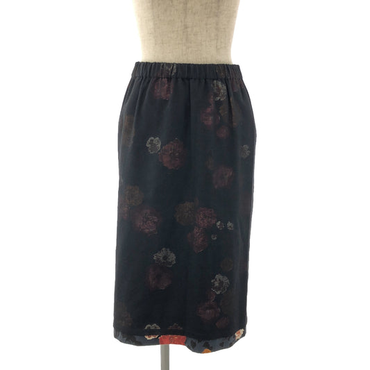 tricot COMME des GARCONS | AD1999 | Floral wool layered long skirt |