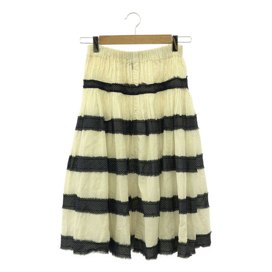 tricot COMME des GARCONS / トリココムデギャルソン | カットオフ ドット ボーダー ギャザースカート |