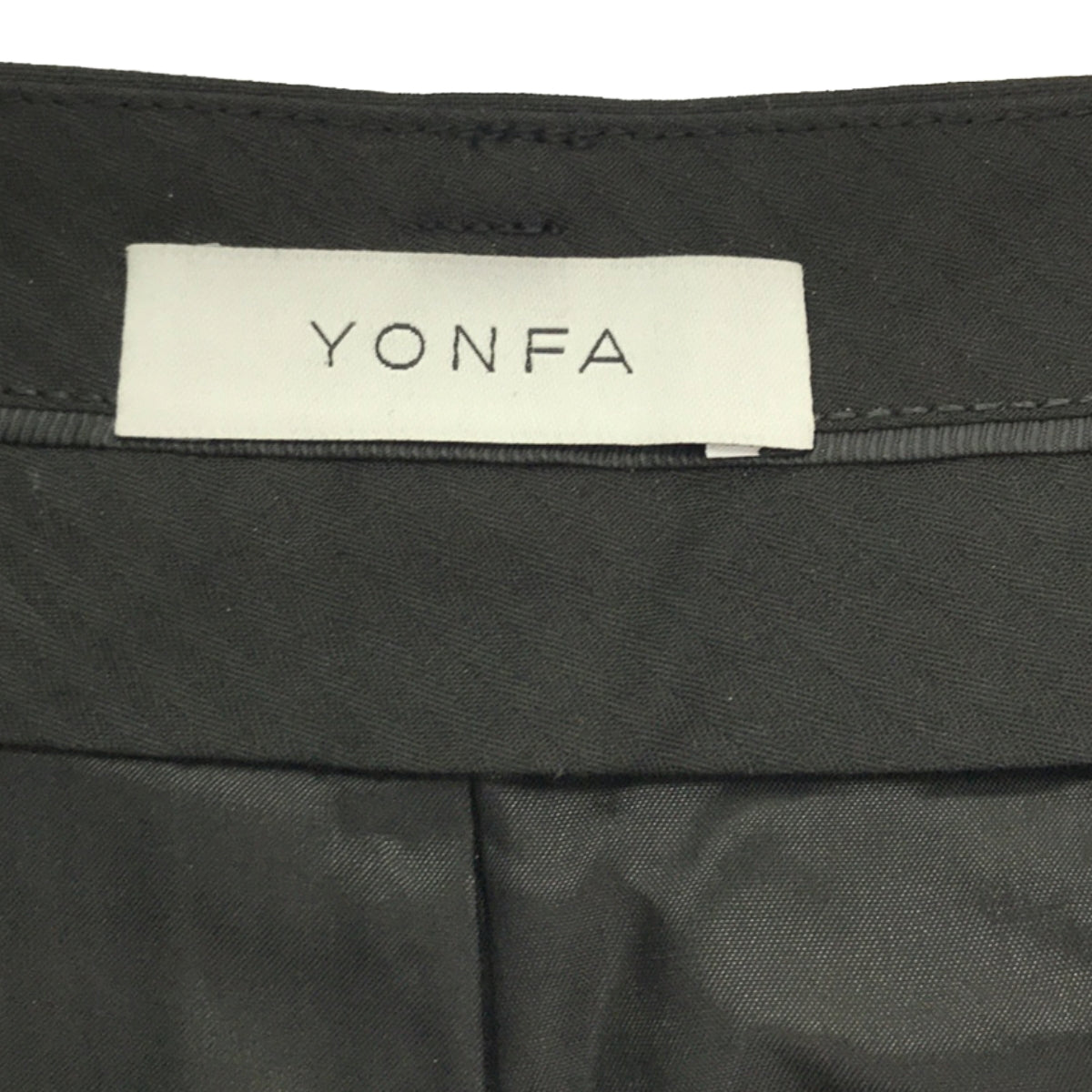 美品】 YONFA / ヨンファ | 2タック ワイドスラックス パンツ / 総裏地 | M | ブラック | メンズ – KLD