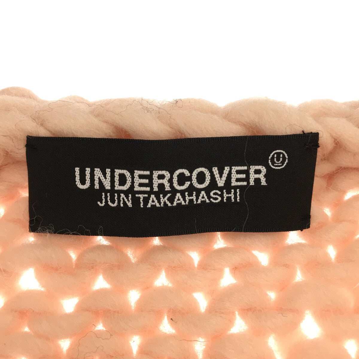 [Good Condition] UNDER COVER | 2022AW | Wool Mohair Low Gauge Knit Switching Oversized Cardigan | 2 | Pink | Women's