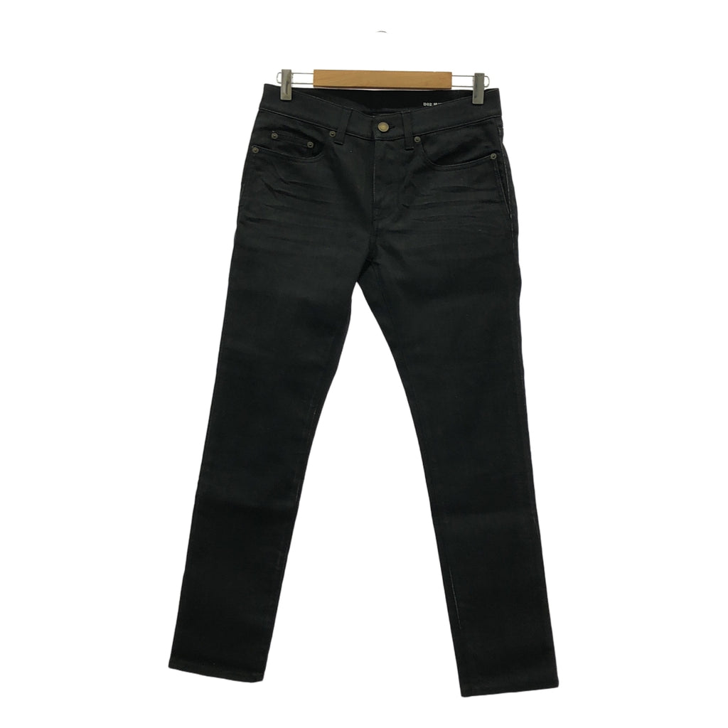 SAINT LAURENT PARIS / サンローランパリ | D02 M/SL-LW ストレッチ スキニー ブラックデニムパンツ | 29 | ブラック | メンズ