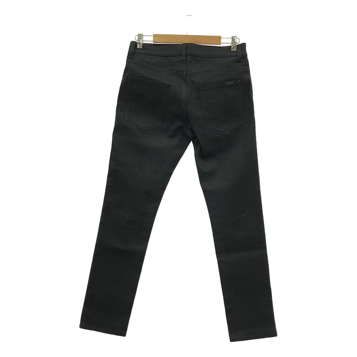SAINT LAURENT PARIS / サンローランパリ | D02 M/SL-LW ストレッチ スキニー ブラックデニムパンツ | 29 | ブラック | メンズ