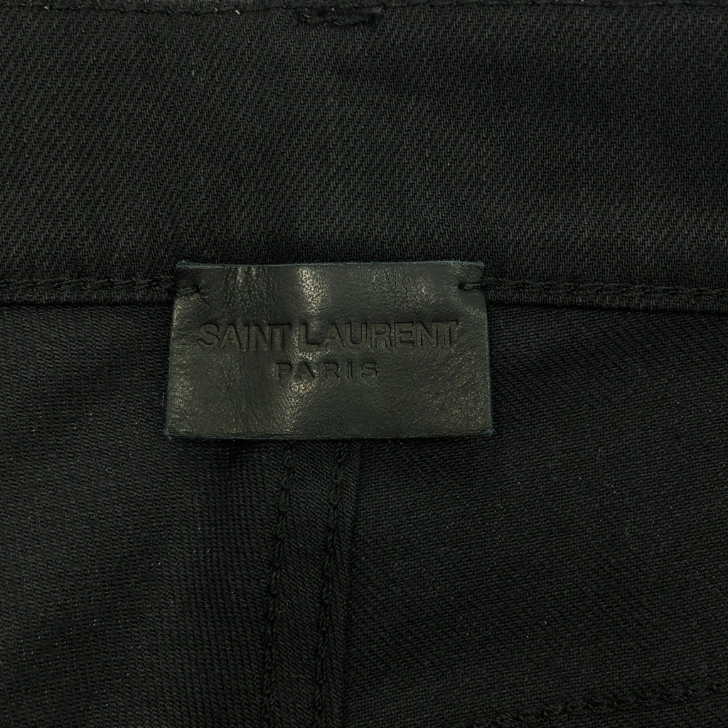 SAINT LAURENT PARIS / サンローランパリ | D02 M/SL-LW ストレッチ スキニー ブラックデニムパンツ | 29 | ブラック | メンズ